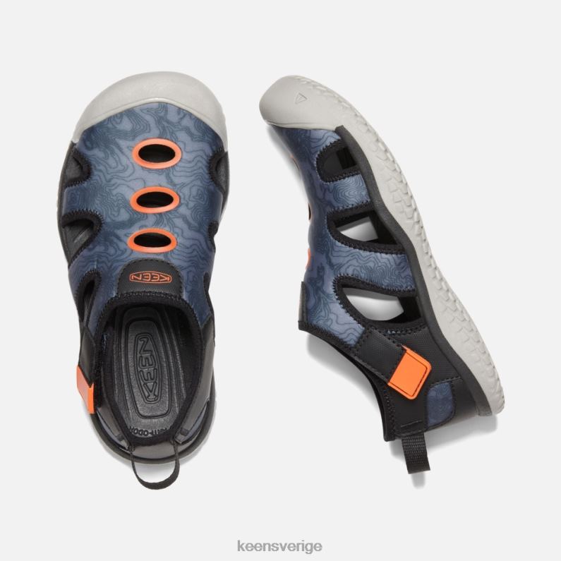 Keen stor stingrocksandal LVJV0595 svart-säkerhet orange