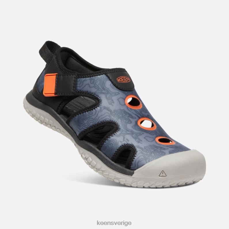 Keen stor stingrocksandal LVJV0595 svart-säkerhet orange