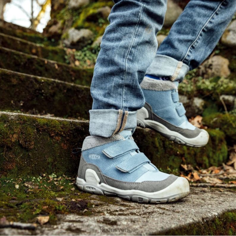 Keen liten 'knotch dubbel rem chukka LVJV0539 magnetblå skugga