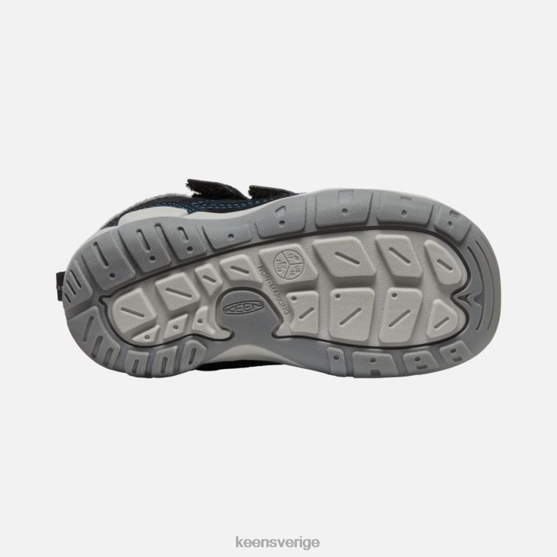 Keen liten 'knotch dubbel rem chukka LVJV0557 svart-mykonos blå