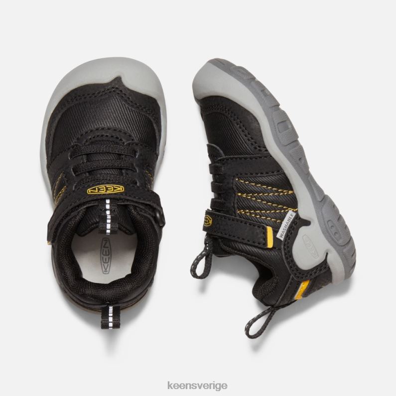 Keen svart-gul knotch peak sneaker för småbarn LVJV0553 svart flitig gul