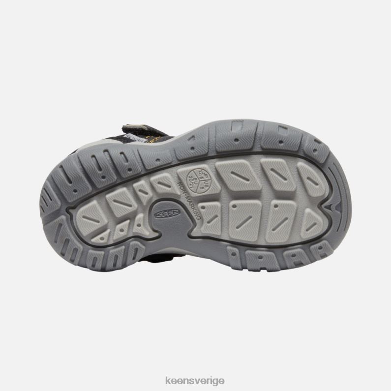 Keen svart-gul knotch peak sneaker för småbarn LVJV0553 svart flitig gul