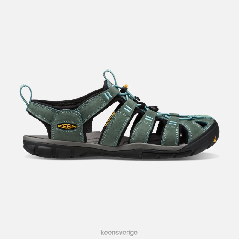 Keen Clearwater läder cnx sandaler LVJV087 mineral blå-gul