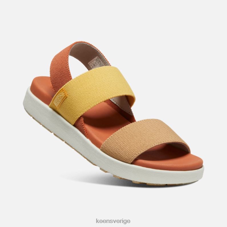 Keen elle sandal med ryggband LVJV0379 fossil orange-silver björk