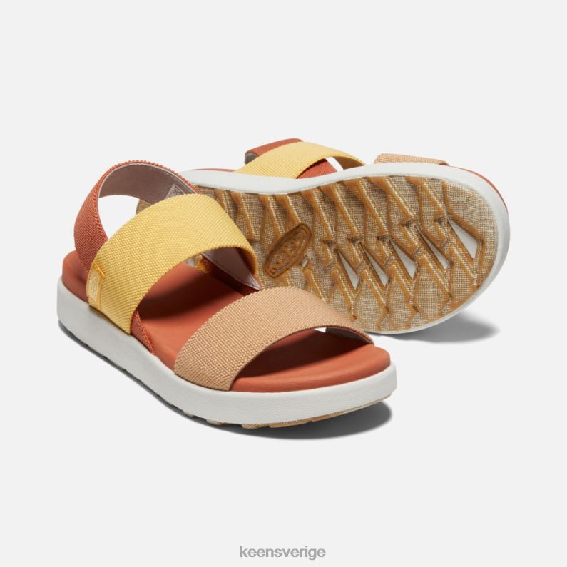 Keen elle sandal med ryggband LVJV0379 fossil orange-silver björk