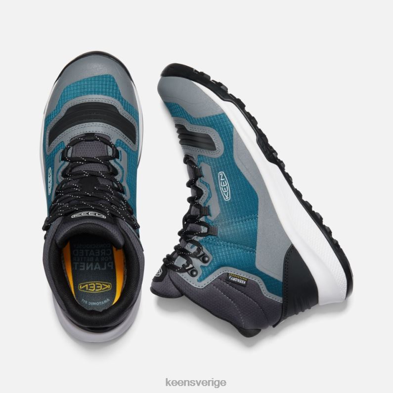 Keen tempo flex vattentäta vandringsskor LVJV0187 blå korallstjärna vit