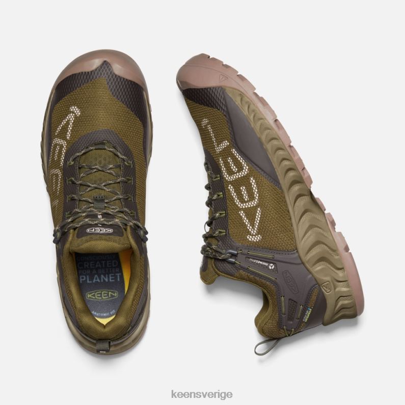 Keen nxis evo vattentät sko LVJV0391 mörk oliv-svart oliv